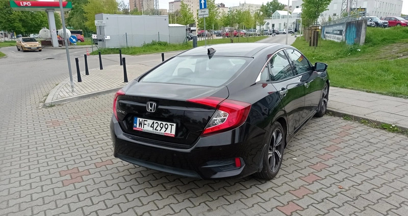 Honda Civic cena 93000 przebieg: 56762, rok produkcji 2019 z Warszawa małe 37